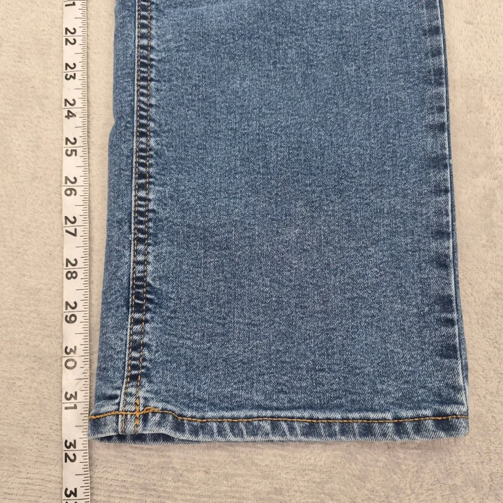 Buffalo 34 (36) x 32 David Bitton Mens Straight Leg Medium Wash Blue Denim Jeans